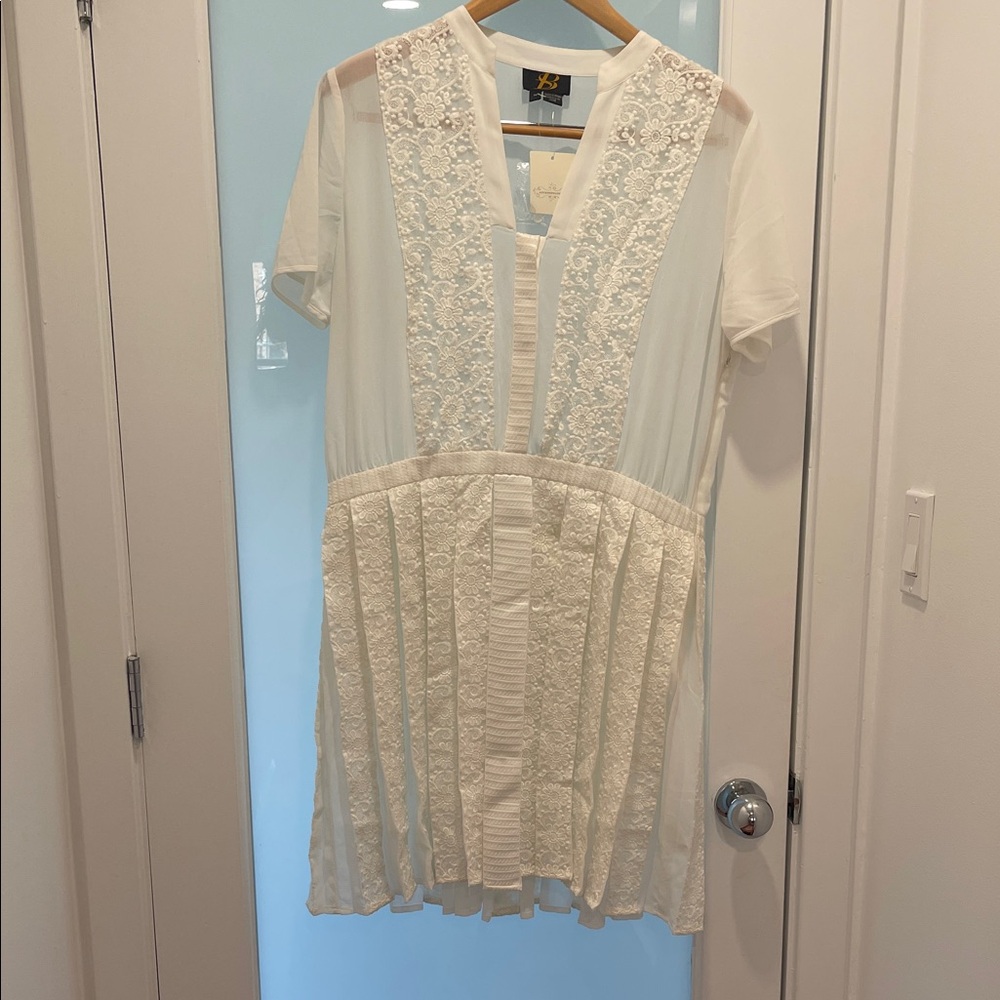 Anthropologie White Lace Wedding Dress